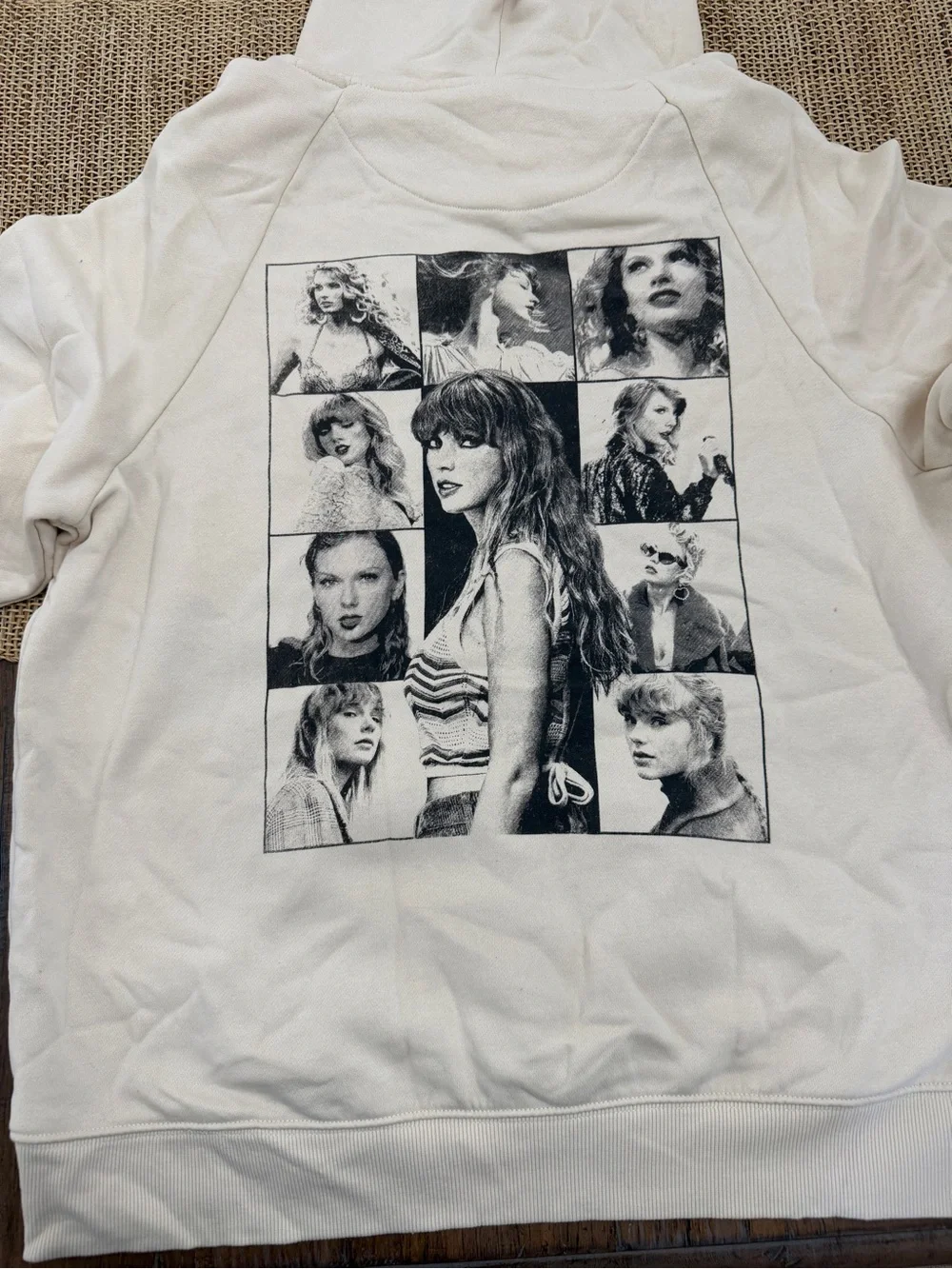 Taylor Swift Cream Crewneck Hoodie - The Eras Tour Logo